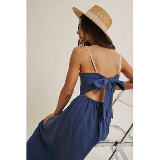 MEDITERRANEAN SUN ARTISAN EMBROIDERY MIDI WITH OPEN BACK