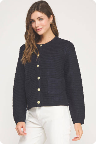 The Diana Textured Knit Cardigan