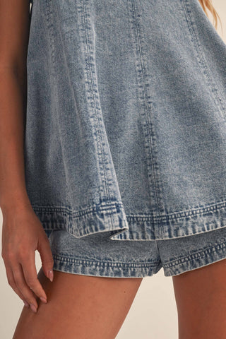 Denim Trapeze Set
