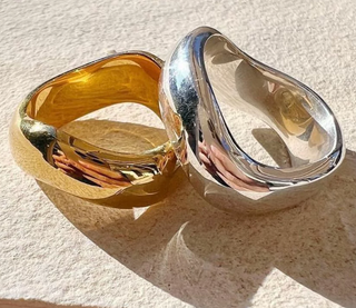 Wave Stacking Rings- Waterproof-PVD 14K gold or silver