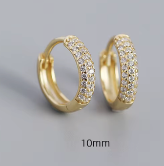 Pavé Huggie Hoop earrings