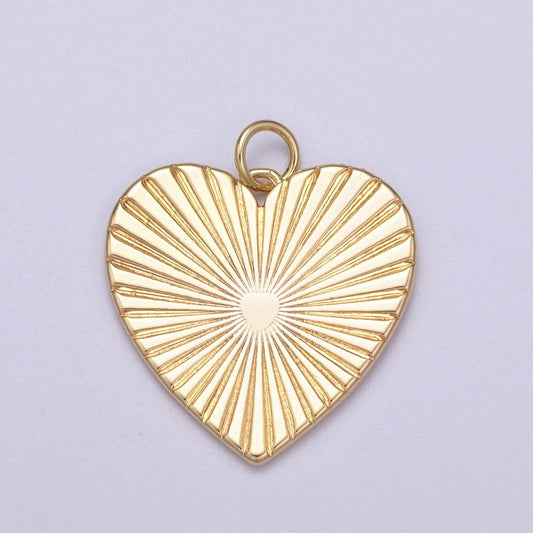 Sunburst Heart Charm