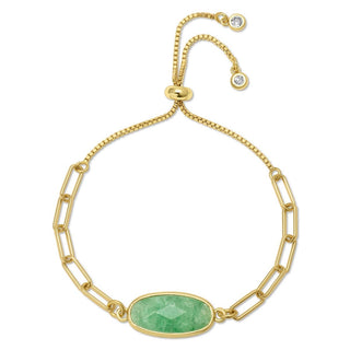 Oval Stone Pulley Bracelet