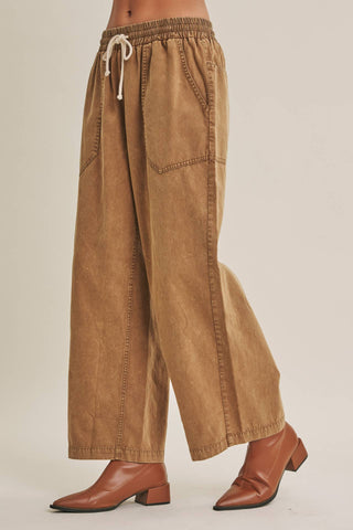 MINERAL-WASHED PANTS