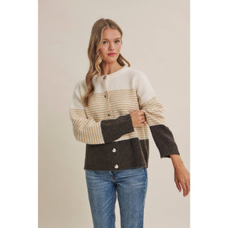 MORNING CHAI COLORBLOCK CARDIGAN