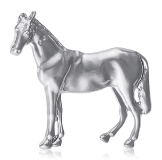 Pony Brooch Horse Pin - Horse Pin 14K Gold and Silver