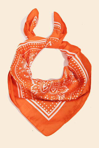 Light Paisley Design Square Bandana Scarf