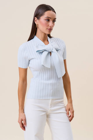 Working Girl Knit Bow Top