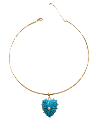 Let Your Heart Lead- Gemstone Pendant Necklace- Heart Center