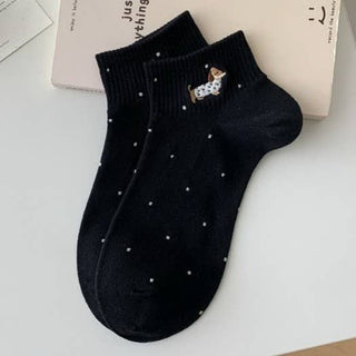 DOG POLKA DOT ANKLE SOCKS