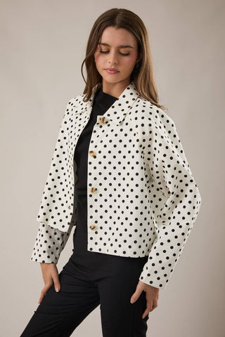 Polka Dot Boxy Jacket