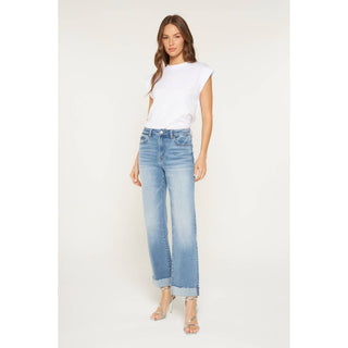 Cuffed Hem Straight Jean