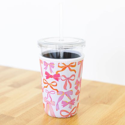 Pink Bows Drink Sleeve