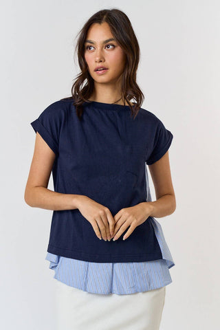 Color Pinstripe Block Top