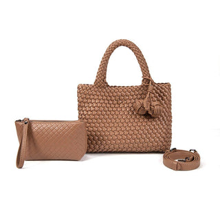 Daya Mini Woven Tote Bag w/ Bag Charm