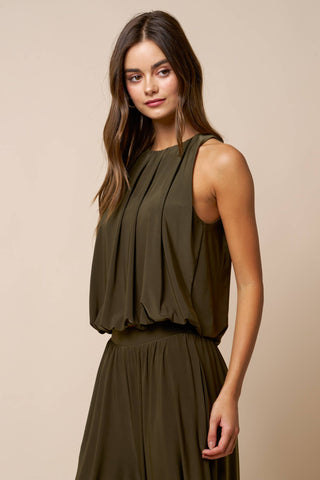Bubble Hem Sleeveless Top