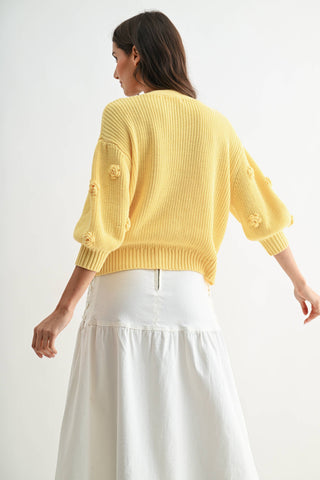Lemon Blossom Knit Cardigan