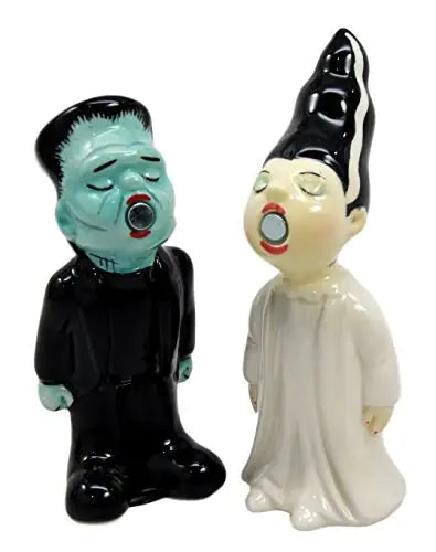 8777 Frankenstein & Bride Halloween Salt & Peper Shaker Set