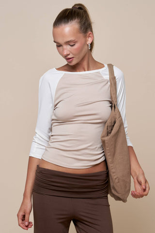Cara Raglan Boat Neck Top