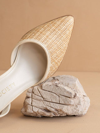 The Princess | Natural Pointed Toe Heel with Ankle Strap
