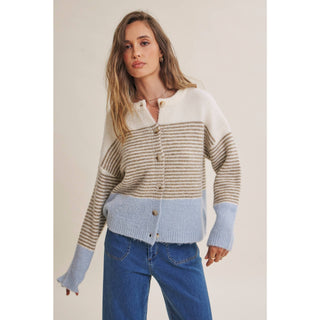 MORNING CHAI COLORBLOCK CARDIGAN