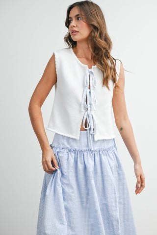 Scalloped-Hem Vest