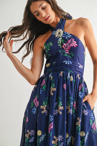 Blooming in Blue Dress