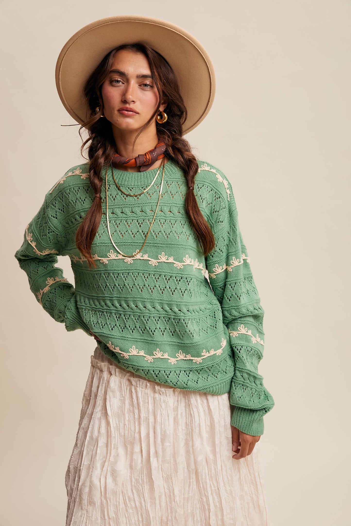 Rosalind Pointelle Sweater
