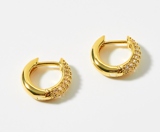 Pavé Huggie Hoop earrings