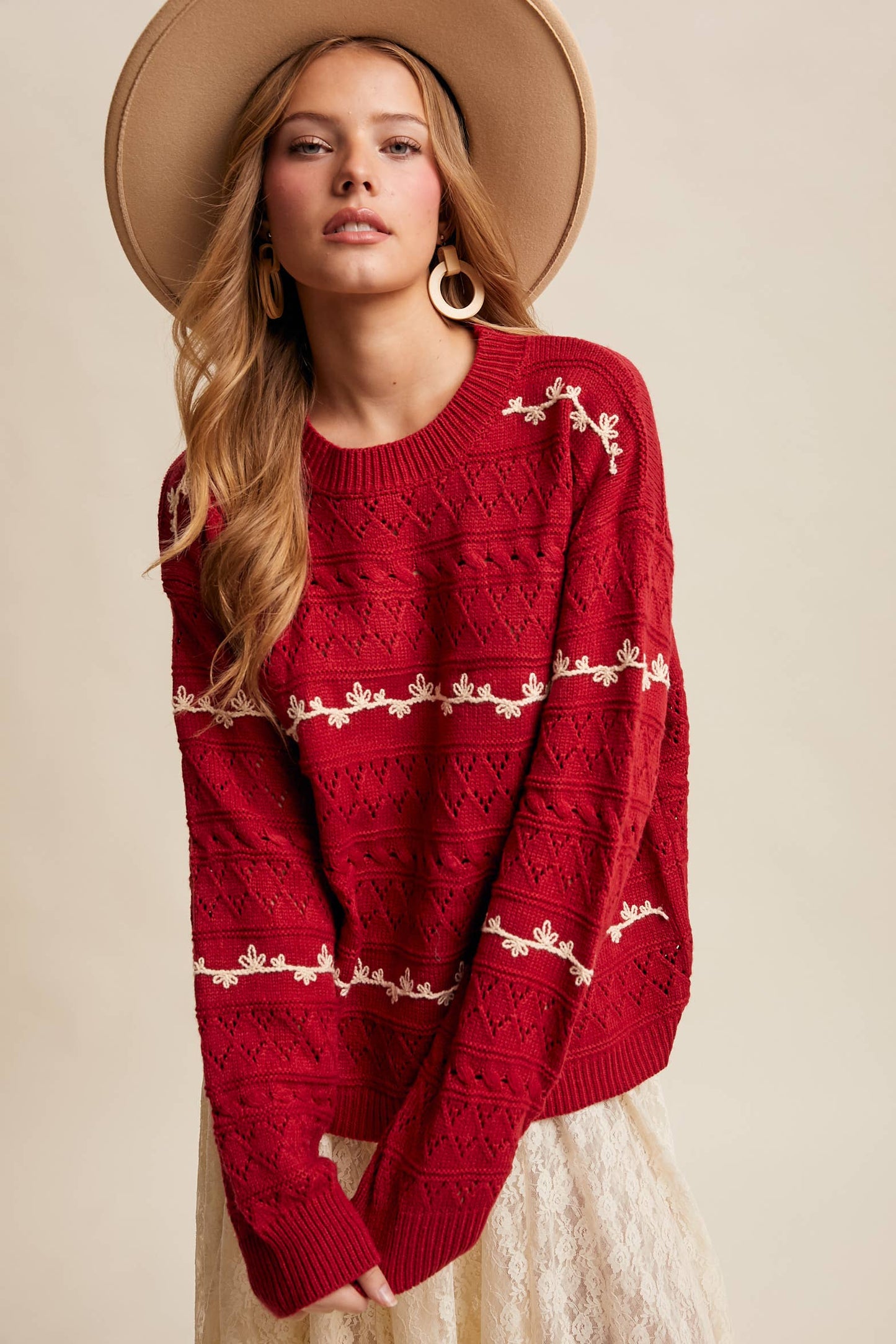 Rosalind Pointelle Sweater