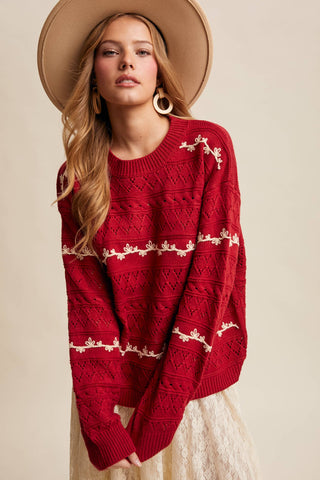 Rosalind Pointelle Sweater
