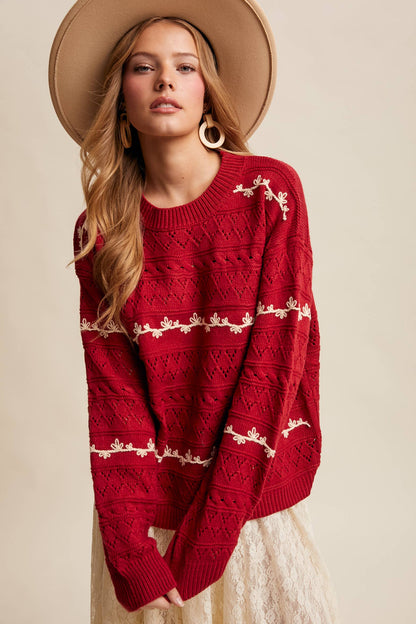 Rosalind Pointelle Sweater
