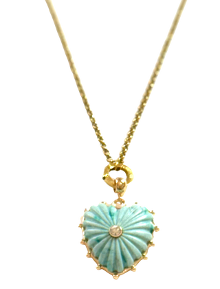 Let Your Heart Lead- Gemstone Pendant Necklace- Heart Center