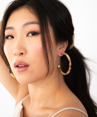 Tortoise Shell Hoop Earrings