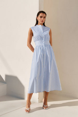 Pricilla Striped Button Down Dress