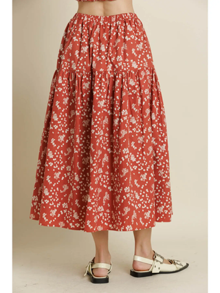 Earthy Floral Skirt
