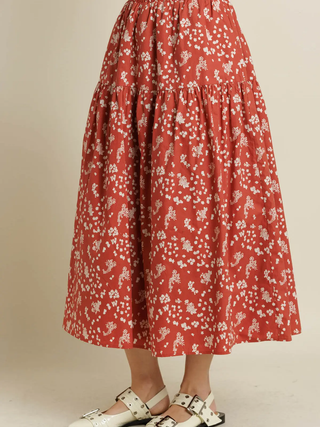 Earthy Floral Skirt