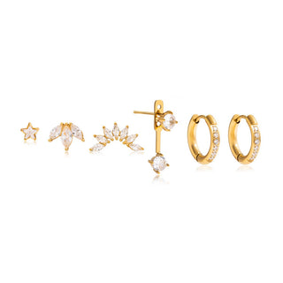 The Ear Stack- Multi Stud earrings PVD