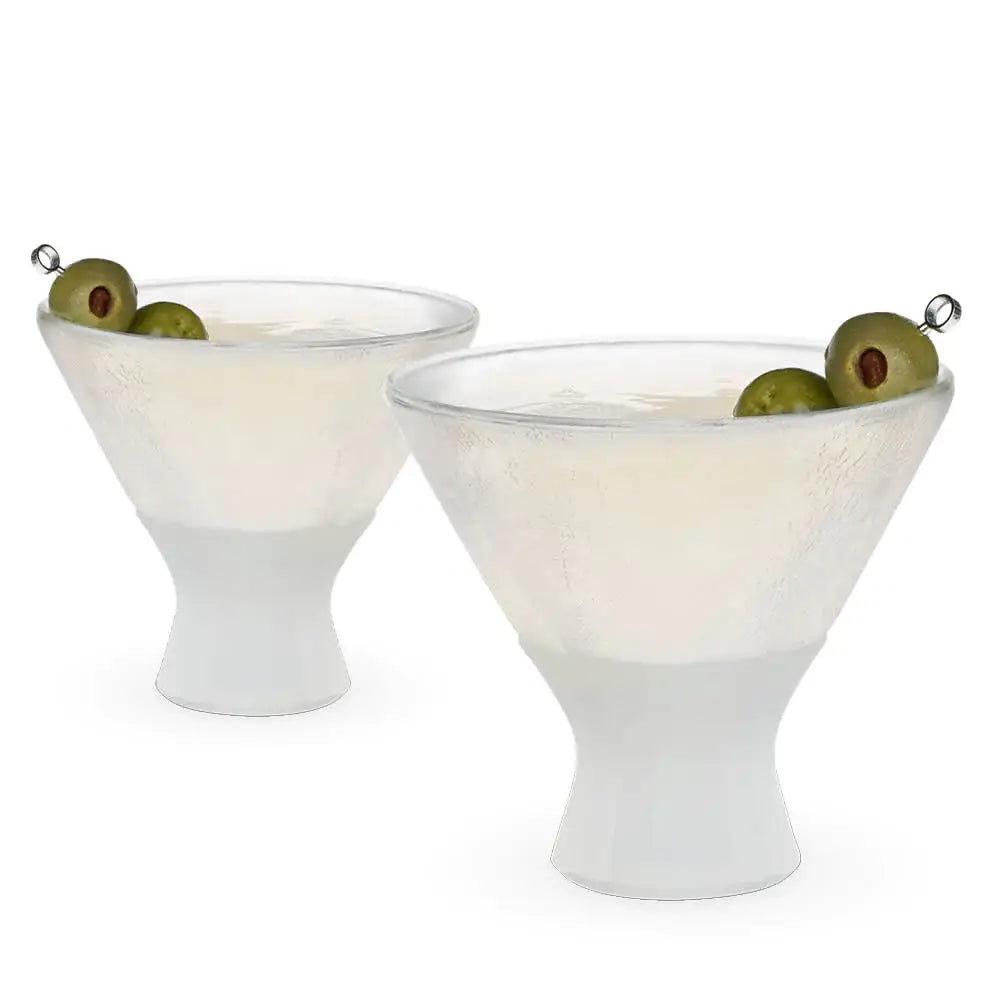 Glass FREEZE™ Insulated Cooling Martini Glasses - Set of 2