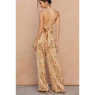 Conversational Wide Leg Pull On Pants
