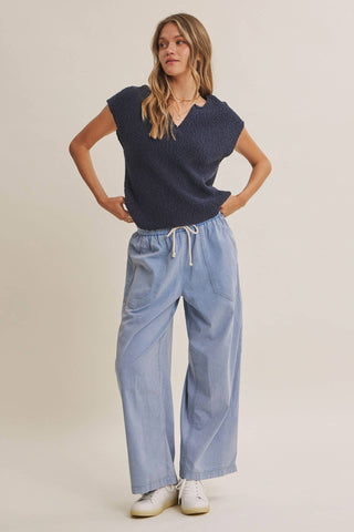 MINERAL-WASHED PANTS