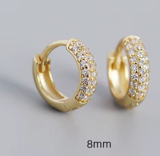 Pavé Huggie Hoop earrings