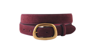 Suede Belt with Organic Shape Buckle | Everyday accessory