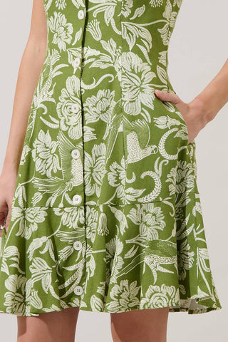 Kory Floral Terria Button Down Mini Dress
