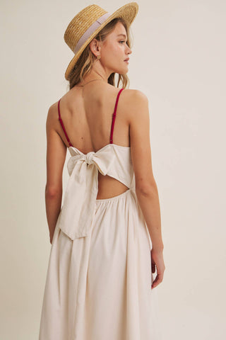 MEDITERRANEAN SUN ARTISAN EMBROIDERY MIDI WITH OPEN BACK