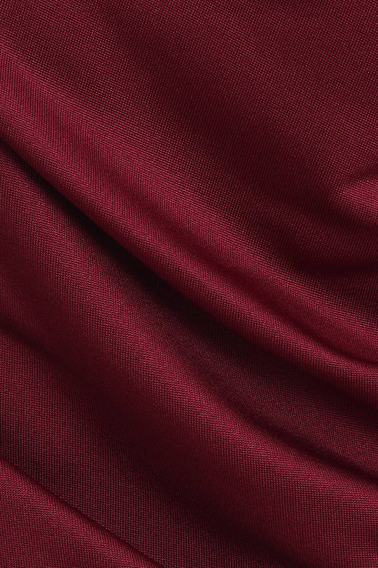 OFF SHOULDER LONG SLEEVE SHIRRING DETAIL MINI DRESS