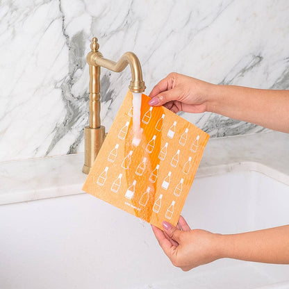 Biodegradable Dish Cloths – Yellow/Orange Set