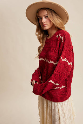 Rosalind Pointelle Sweater