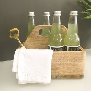 Golden Bottle Opener w/ White Marble Handle