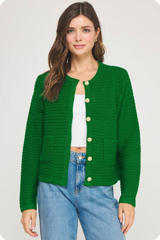 The Diana Textured Knit Cardigan